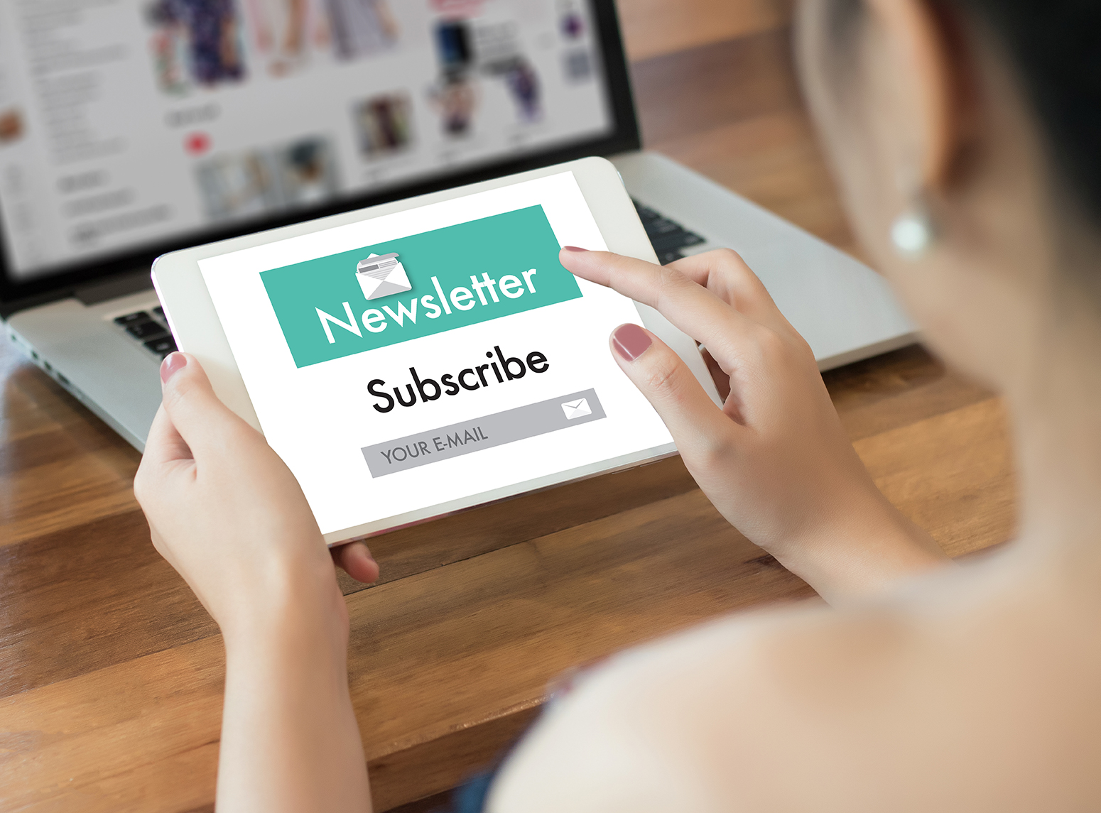 Newsletter subscribe on tablet